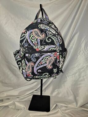 Vera Bradley Essential Small Backpack Paisley Black & Multicolor
